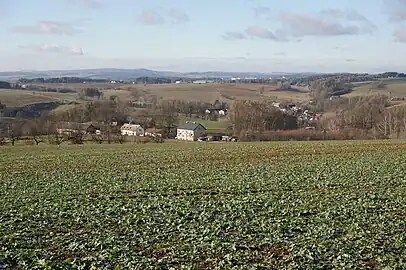 Vue du village depuis la tour d'observation.