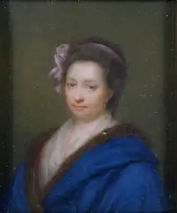 Portrait de Theresa Concordia Maron, miniature d'après une huile sur toile c.1789 d'Anton von Maron