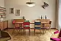 Séjour/Salle à manger de la Casa Galli, 1950