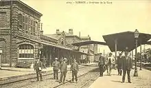 Voies, quais et bâtiment voyageurs, en 1928.