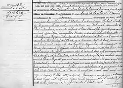 Transcription de l'acte de décès.