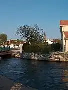 Le pont de la place Lartigue (vue vers l'est).