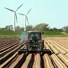 Exemple de désherbage thermique sur pomme de terre.
