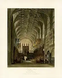 Chapelle St George, Windsor de the Altar, dans Royal Residences, 1819.
