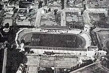 Photographie aérienne du stade olympique.
