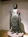 Bouddha Bhaisajyaguru. Bronze doré et pigments, H. 179 cm. Musée national de GyeongjuFin VIIIe siècle
