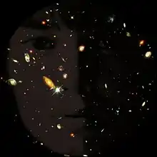 taches colorées sur fond noir