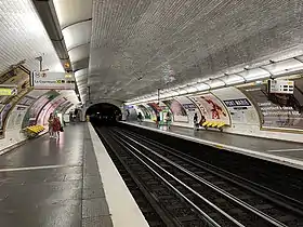 Quais de la station, en direction d'Ivry et Villejuif.