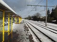 Quai et abris en 2014.