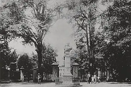 L'entrée du jardin à la fin du XIXe siècle.