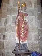 Loctudy, église Saint-Tudy, Statue de saint Tudy en bois polychrome XVIIIe siècle.