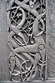 Portail nord sculpté de la Stavkirke d'Urnes.