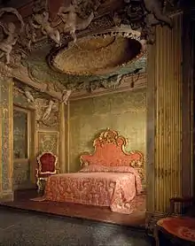 Reconstruction au Metropolitan Museum of Art d'une chambre à coucher du Palazzo Sagredo de Venise.
