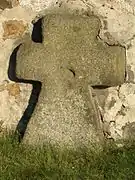 Croix de pierre (dite aussi croix hussite à Leppersdorf (Saxe).
