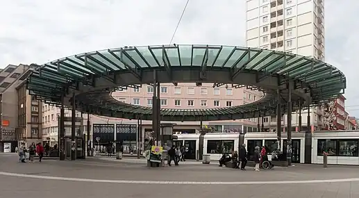 Straatsburg, Place de l'Homme de Fer á Strasbourg vue de jour