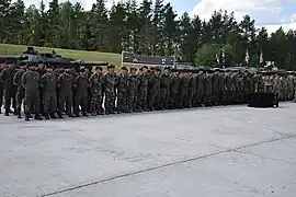 et en 2018 avec le 1er régiment de chasseurs (France) au même exercice.