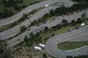 Montée vers Arcalis lors du Tour d'Espagne 2005.