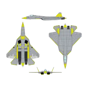 vue en plan de l’avion
