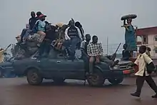 Transport urbain dans la ville de MBouda au Cameroun.