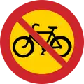 Interdiction aux cyclistes