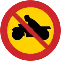 Interdiction aux motocyclistes