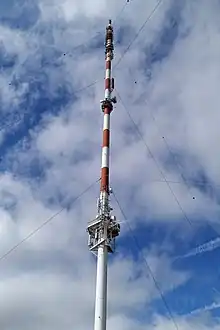 TDF Limeux ; émetteur antenne 1, pylône haubané en 2016