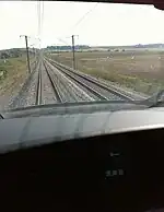 Vue d'une cabine à 320 km/h, en septembre 2010.