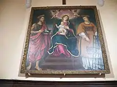 Tableau de la Vierge à l’Enfant entre saint Jean-Baptiste et saint Laurent