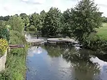L'Helpe Majeure, peu avant sa confluence avec la Sambre, à Taisnières-en-Thiérache.