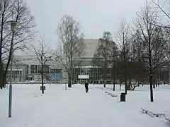 La maison de Tampere vue du parc.