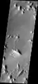Cliché d'une partie de Tartarus Montes pris par Mars Global Surveyor
