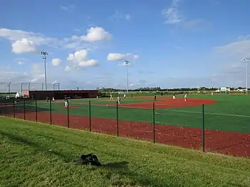 Le stade de baseball de Lieusaint.