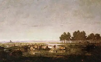Un marais dans les Landes, 1852-1853,musée du Louvre, Paris.