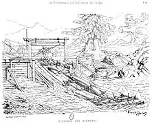 Passage d'une portière (dessin).