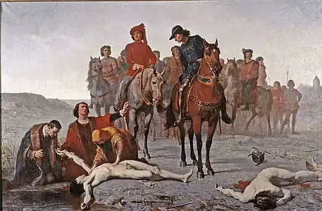 Charles le Téméraire retrouvé après la bataille de Nancy, 1865, musée des Beaux-Arts de Nancy.