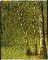 La Forêt à Pontaubert, Georges Seurat,New York,Metropolitan Museum of Art.