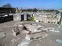 Le baptistère du complexe épiscopal de Philippes, VIe siècle.
