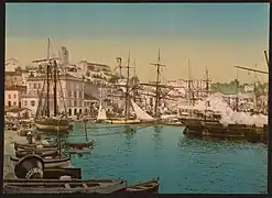 Port de commerce du quai Saint-Pierre, vers 1890