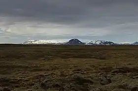 L'Ok enneigé vu depuis le sud en mai 2014.