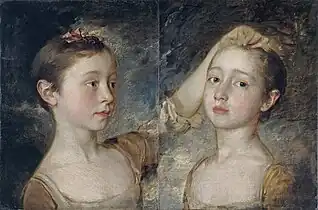 Thomas Gainsborough, Mary et Margaret Gainsborough, les filles de l'artiste, vers 1758.
