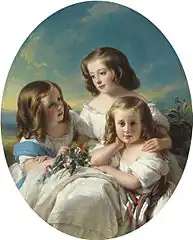 Trois demoiselles de la famille de Châteaubourg, 1850