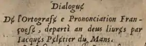 Titre de Peletier 1550.