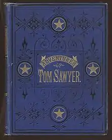 Livre de collection, couverture bleue et lettres dorées.