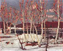 April in Algonquin Park (1917) Tom Thomson Memorial Art Gallery, Owen Sound