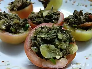 Tomates farcies au lahpet