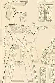 Détail d'une fresque représentant Ramsès VII.