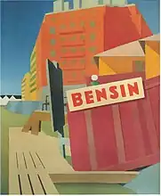 Kvarteret Bergsund de Torsten Jovinge, peintre cubiste suédois.La peinture en 1931 sur Commons