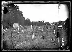 Cimetière de Rapas inondé.