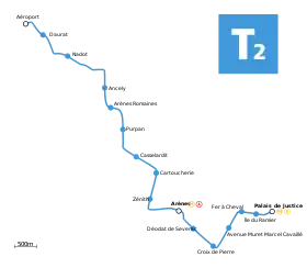 Voir la carte de la ligne.