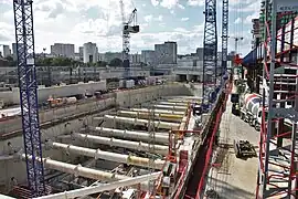 Le chantier le 14 août 2018.